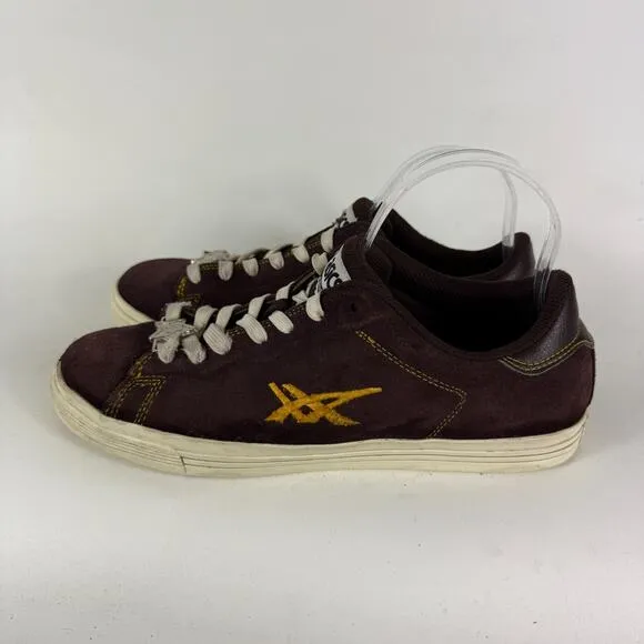 Asics Classic Tempo Pro Sneakers Men 8 Dark Brown Suede Low Top Skateboard Shoes
