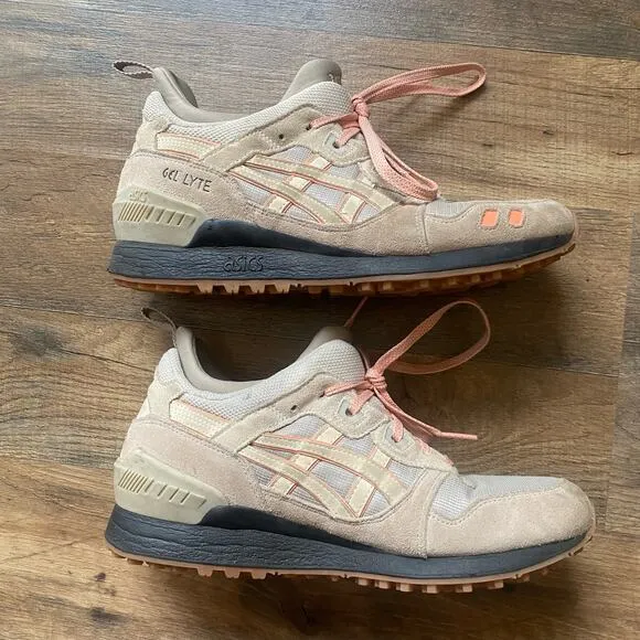 Asics Sneakers Running Shoes Gel Lyte Gray Pink Men’s Suede Classic Retro Dad