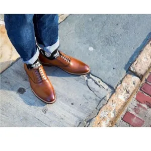 Aston Grey Brown Leu Oxford Shoes Size 11