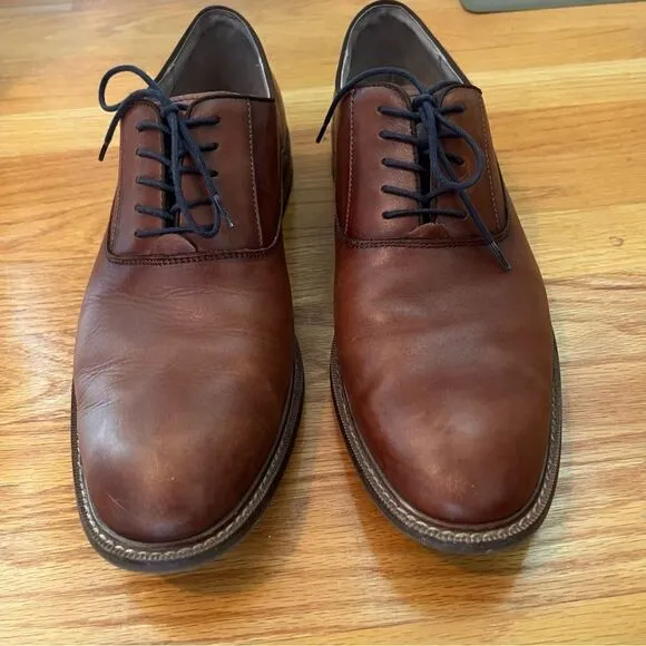Aston Grey Brown Leu Oxford Shoes Size 11