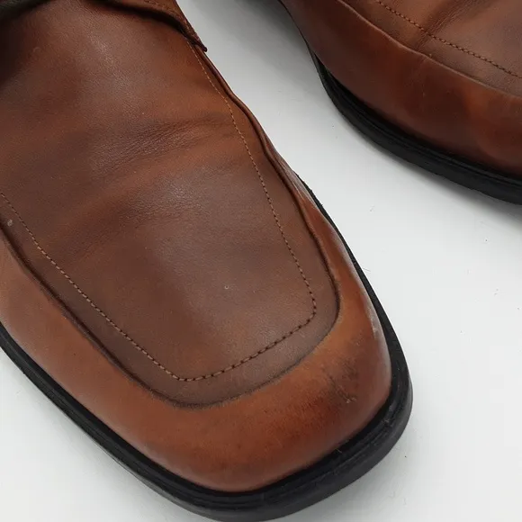 Aston Grey men oxford derby dress shoe brown leather Lace-up office casual 11.5