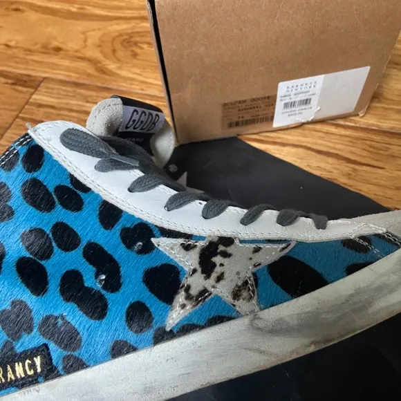 authentic golden goose francy sneakers animalier mix color size 36 ggdb