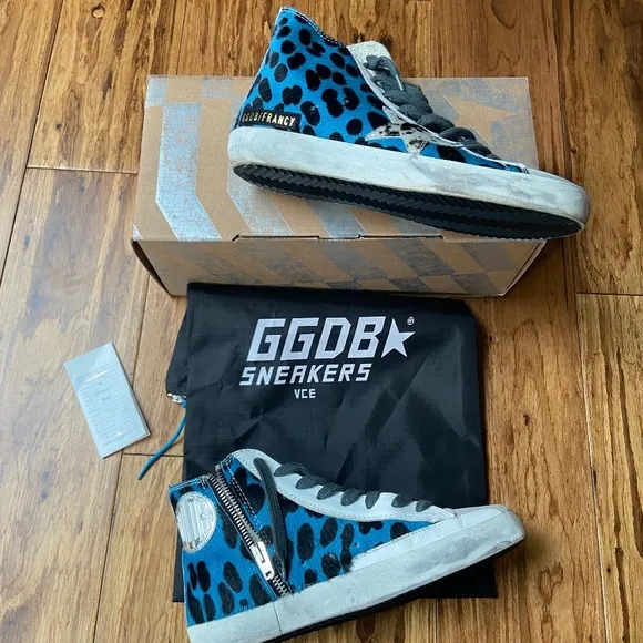 authentic golden goose francy sneakers animalier mix color size 36 ggdb