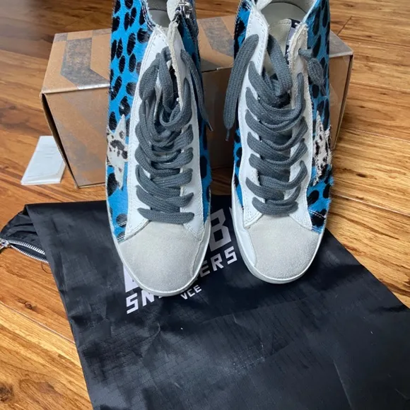 authentic golden goose francy sneakers animalier mix color size 36 ggdb