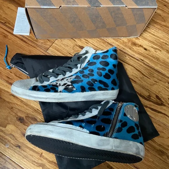 authentic golden goose francy sneakers animalier mix color size 36 ggdb