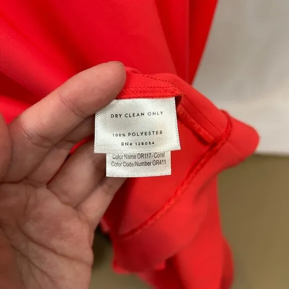 AYR The Only Coral Spaghetti Criss Cross Back Strap Slit Maxi Dress Size 2