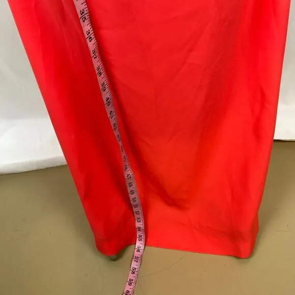 AYR The Only Coral Spaghetti Criss Cross Back Strap Slit Maxi Dress Size 2