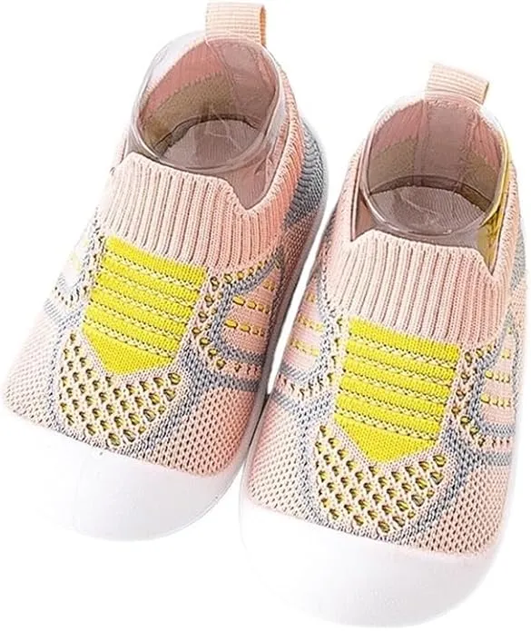Baby First Walking Shoes – Non-Slip Cotton Canvas Trainers for Boys & Girls, Breathable Soft Sole Slip-On Sneakers for Outdoor Adventures
