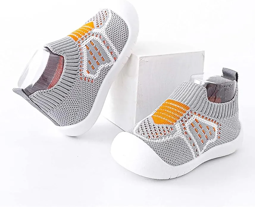Baby First Walking Shoes – Non-Slip Cotton Canvas Trainers for Boys & Girls, Breathable Soft Sole Slip-On Sneakers for Outdoor Adventures