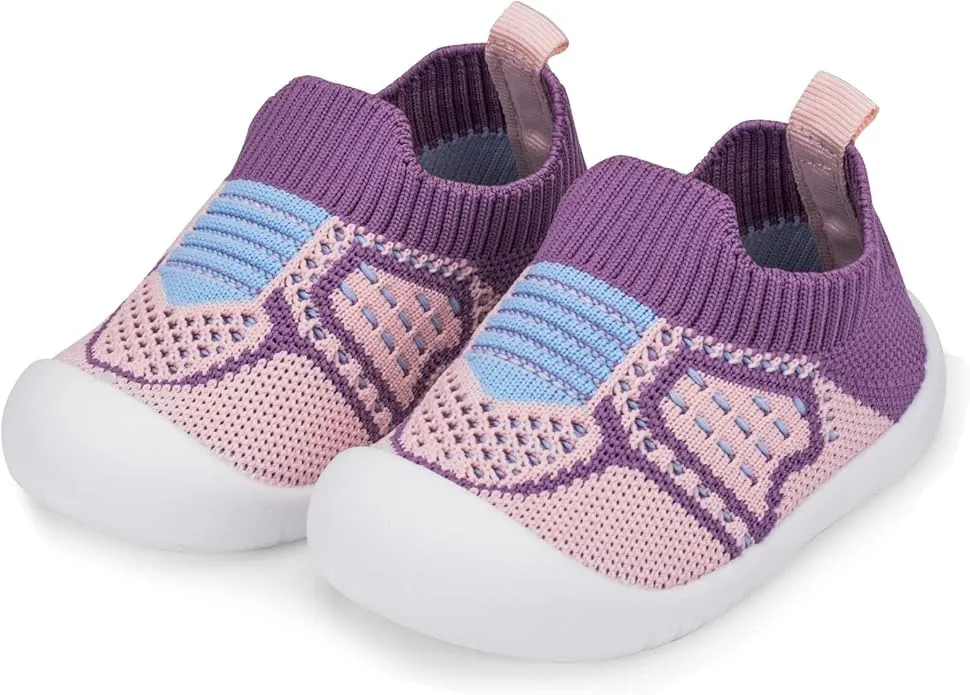 Baby First Walking Shoes – Non-Slip Cotton Canvas Trainers for Boys & Girls, Breathable Soft Sole Slip-On Sneakers for Outdoor Adventures