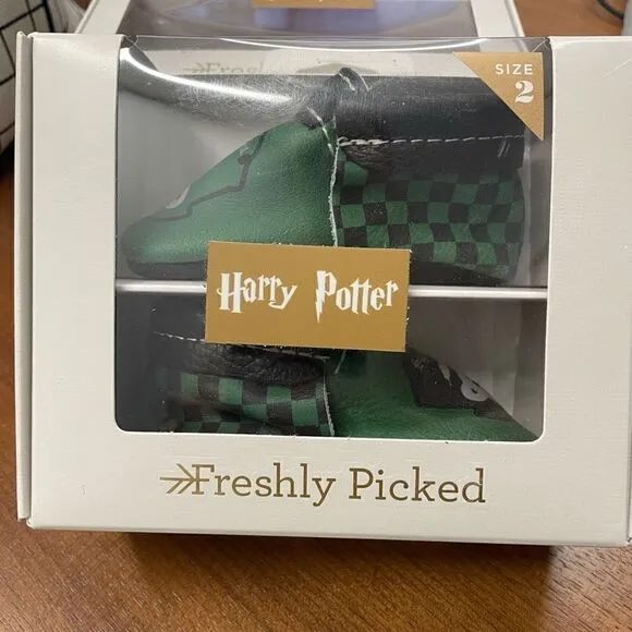 Baby Gift Freshly Picked Harry Potter Slytherin City Moccasins 2 NEW
