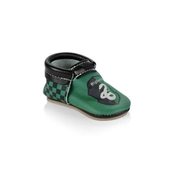 Baby’s Freshly Picked Harry Potter Slytherin Leather Soft Sole Moccasins Size 3
