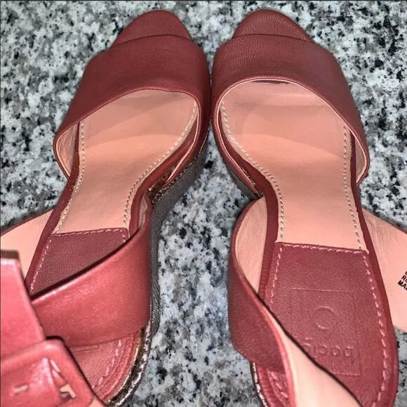 Bacio61 Piglio Wedges- Size 7 1/2 - Leather