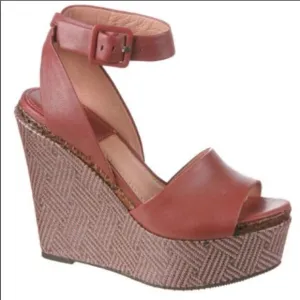 Bacio61 Piglio Wedges- Size 7 1/2 - Leather
