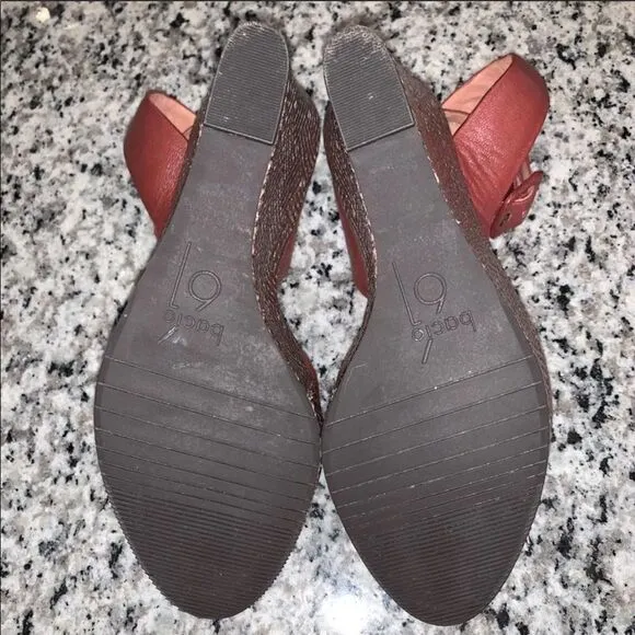 Bacio61 Piglio Wedges- Size 7 1/2 - Leather