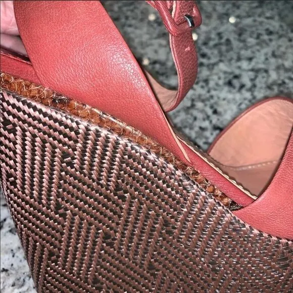Bacio61 Piglio Wedges- Size 7 1/2 - Leather