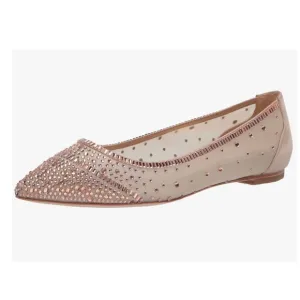 Badgley Mischka Babette Jeweled Mesh Flats