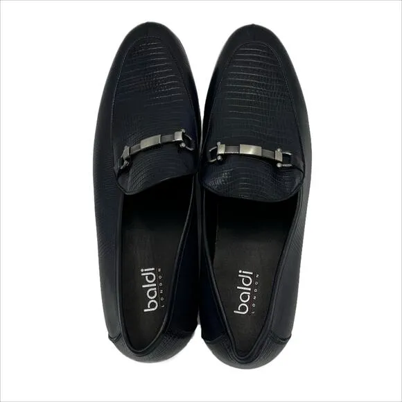 Baldi London Men's Linesville Dress Shoe in Navy Size 10