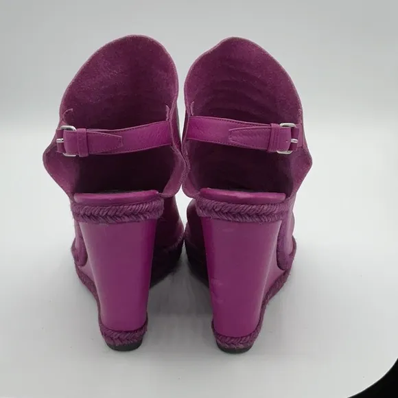 Balenciaga Magenta leather glove wedge size EU 37