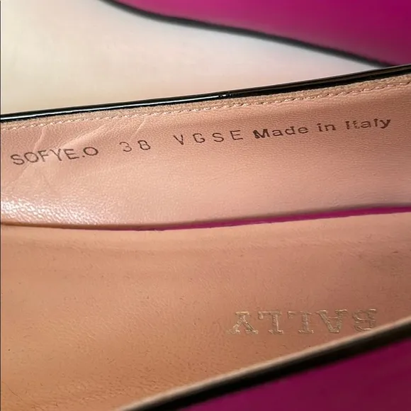 Bally 2 Tone Patent Ballerina Sofye Shoes