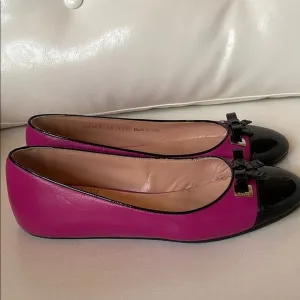 Bally 2 Tone Patent Ballerina Sofye Shoes