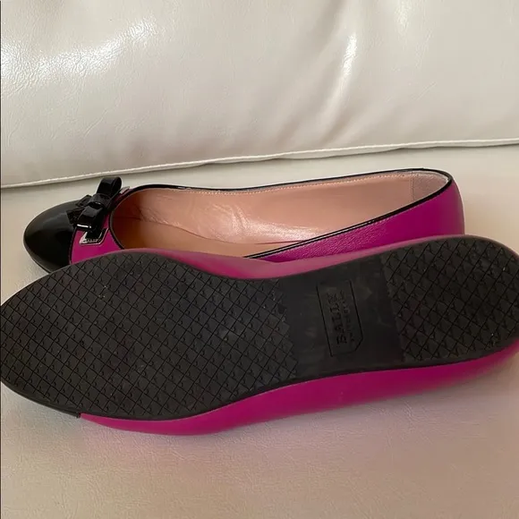 Bally 2 Tone Patent Ballerina Sofye Shoes