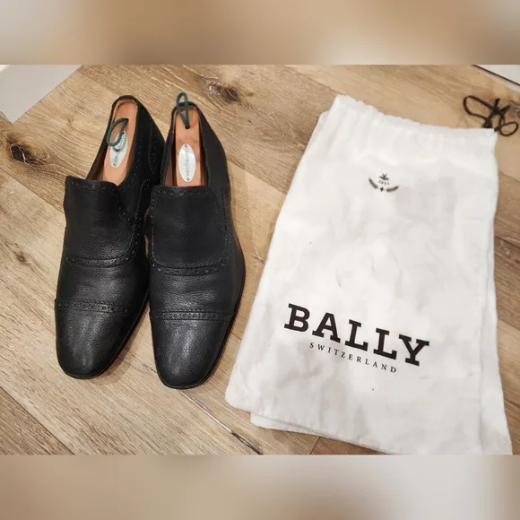 Bally Oxford Black Leather Shoes