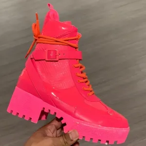 Barbie Combat Boots pink