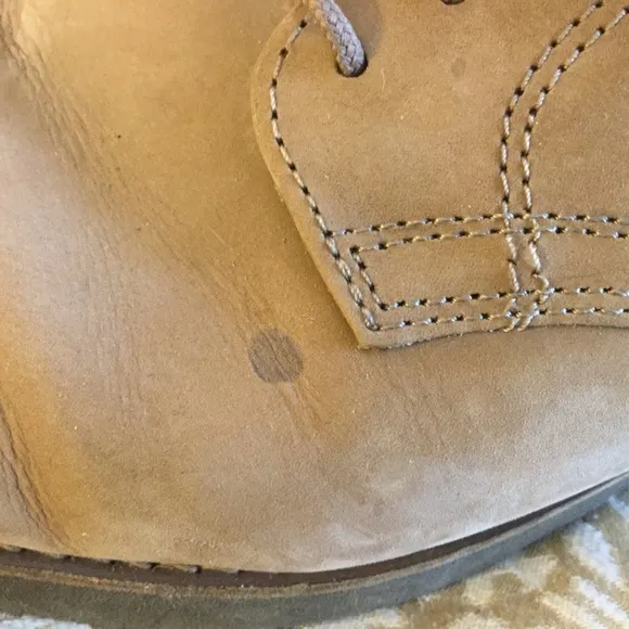 Bass 7.5 Tan Nubuck Derby Oxford Lace Up Bucks