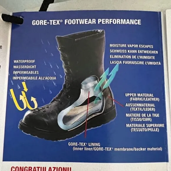 Bates Uniform Footwear Infantry Combat Boots E20500 UK Size 2.5XW GoreTex Vibram