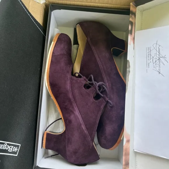 BCBGeneration Purple Lace Up Boots Suede