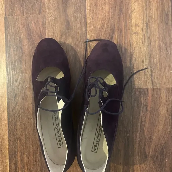 BCBGeneration Purple Lace Up Boots Suede