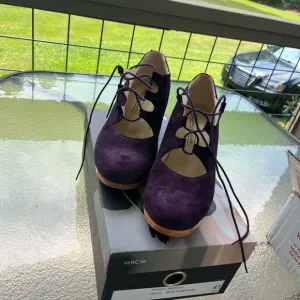 BCBGeneration Purple Lace Up Boots Suede