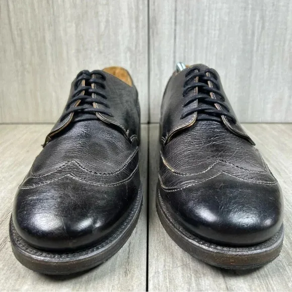 Bed Stu Cobbler Distressed Black Leather Brogue Oxford Derby Dress Shoe Mens 11
