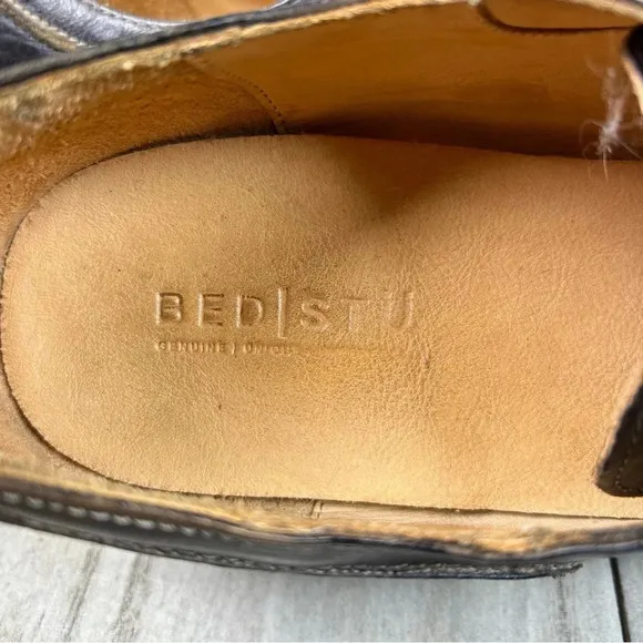 Bed Stu Cobbler Distressed Black Leather Brogue Oxford Derby Dress Shoe Mens 11