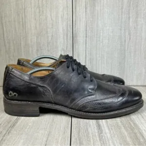 Bed Stu Cobbler Distressed Black Leather Brogue Oxford Derby Dress Shoe Mens 11