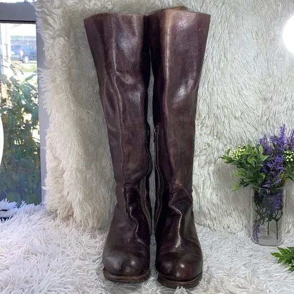 Bed Stu Cobbler Series Dark Brown Lace-up Boots