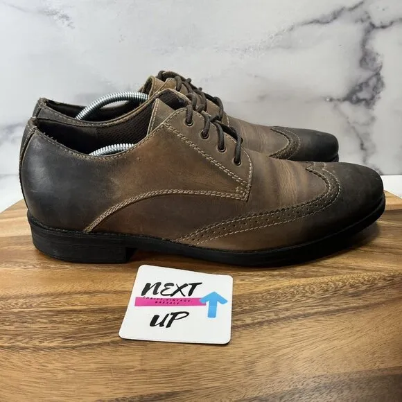 Bed Stu Cobbler Series Leather Wingtip Oxford Brown Driftwood Shoes Men’s 11.5‎