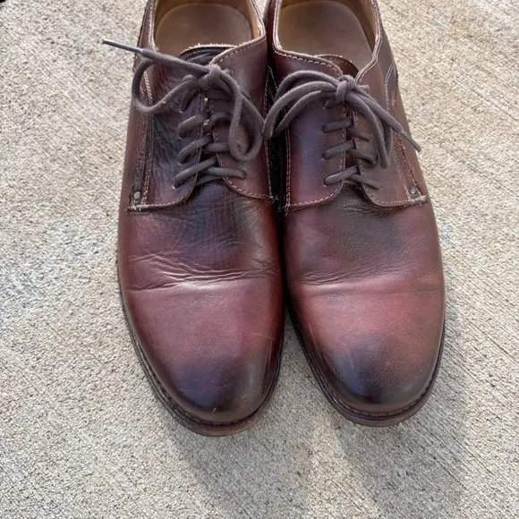 Bed Stu Men's Larino Brown Leather Derby Shoes Teak Rustic Size 11 Oxford Lace