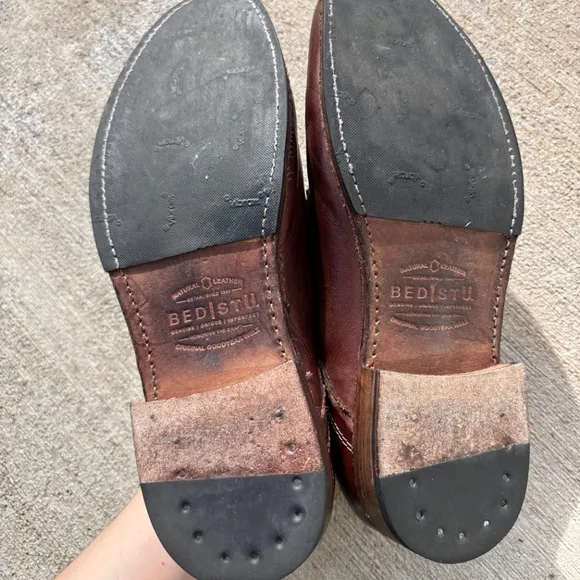 Bed Stu Men's Larino Brown Leather Derby Shoes Teak Rustic Size 11 Oxford Lace