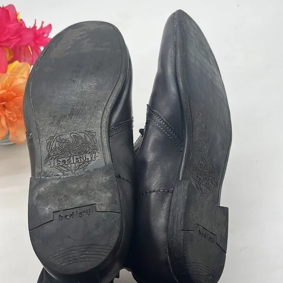 BedStu Black Leather lace up chukka boots size 9 MN4062