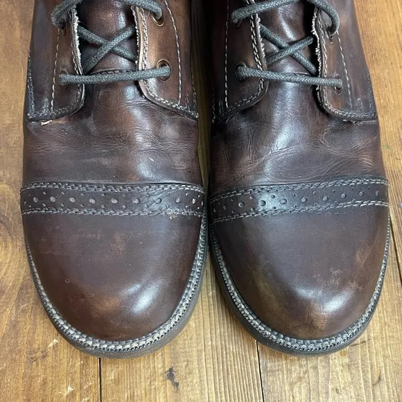 Bed|stu Mens size 10 loop dark brown leather lace up boots