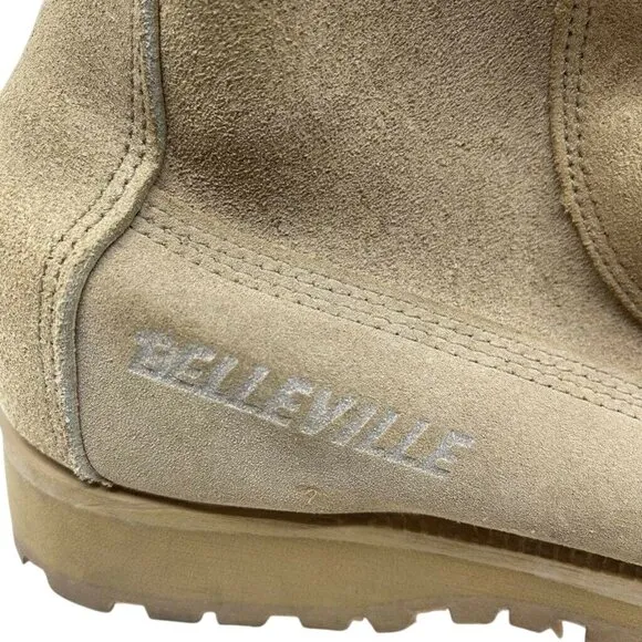 Belleville Mens Tactical Boots Combat Flight Brown Leather Lace Up 4.5 Wide
