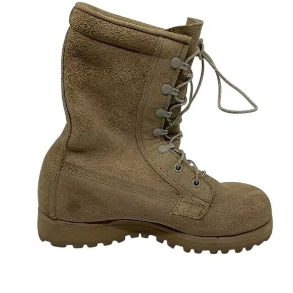 Belleville Mens Tactical Boots Combat Flight Brown Leather Lace Up 4.5 Wide