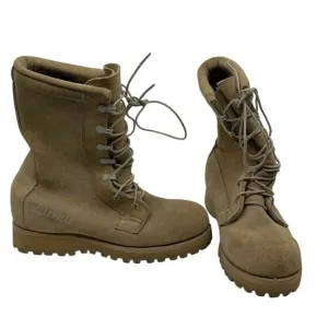 Belleville Mens Tactical Boots Combat Flight Brown Leather Lace Up 4.5 Wide