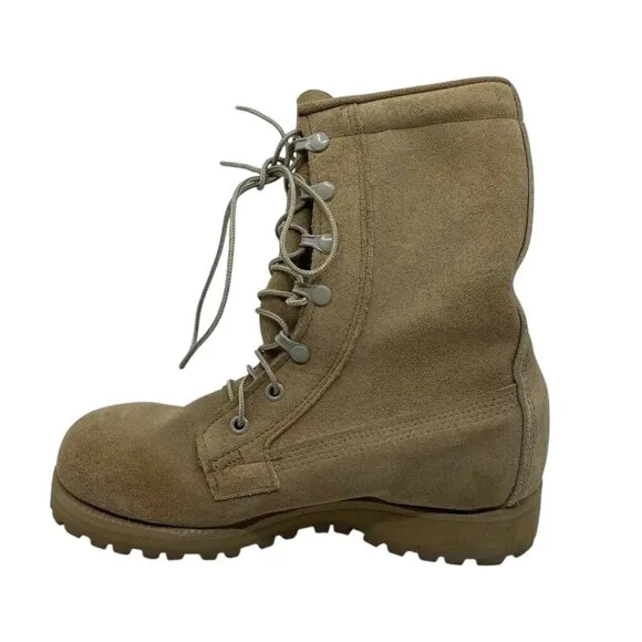 Belleville Mens Tactical Boots Combat Flight Brown Leather Lace Up 4.5 Wide