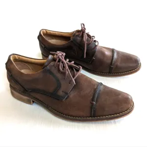 BELVEDERE Paris brown leather oxford loafers dress shoes