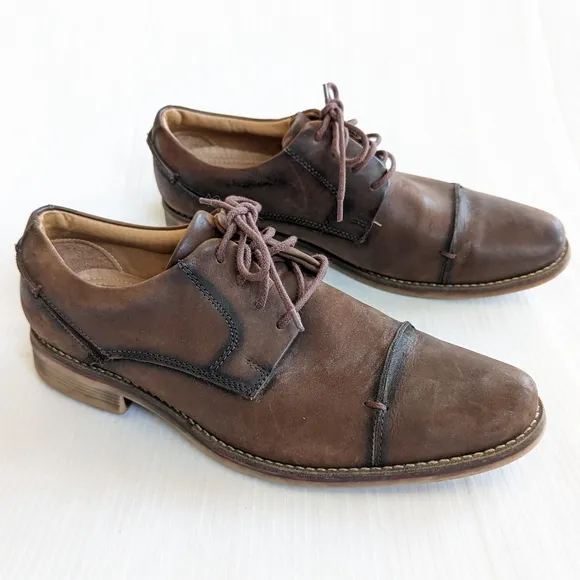 BELVEDERE Paris brown leather oxford loafers dress shoes