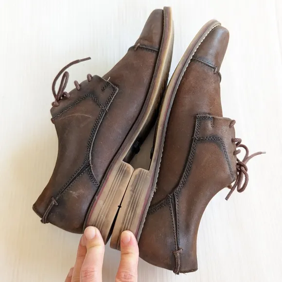 BELVEDERE Paris brown leather oxford loafers dress shoes