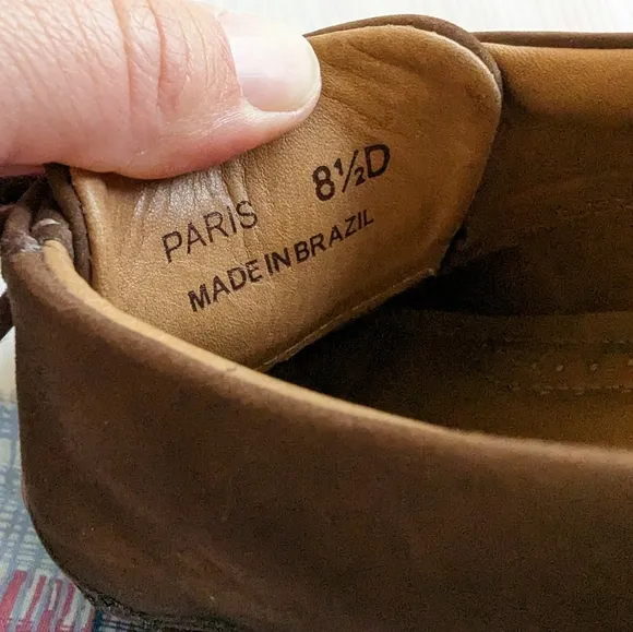 BELVEDERE Paris brown leather oxford loafers dress shoes